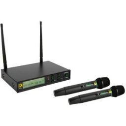 Makson MKS-202R Micro HF double main Système micro sans fil double main rechargeable avec USB-C, idéal pour les conférences, les événements et les