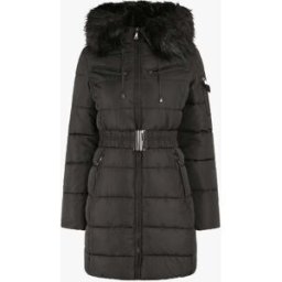 stand-prive.com Doudoune mi-longue à poches zippées et capuche - Noir noir 36 female