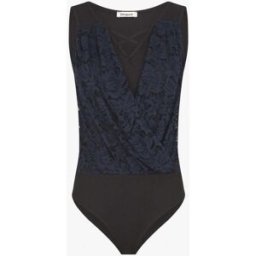 stand-prive.com Body uni côtelé à dentelle - Marine marine 36 female
