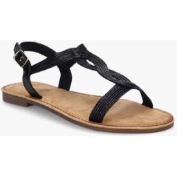 stand-prive.com Nu-pieds à ganses torsadées - Noir noir 36 female