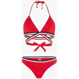 stand-prive.com Bikini triangle à bandes tricolore - rouge rouge 36 female