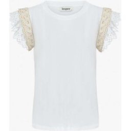 stand-prive.com Top en coton à mancherons en dentelle - Blanc blanc 36 female