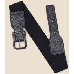 stand-prive.com Ceinture python à boucle carrée - Noir noir T.U female