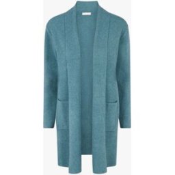 stand-prive.com Gilet droit long à col châle - Bleu vert bleu-vert T.U female