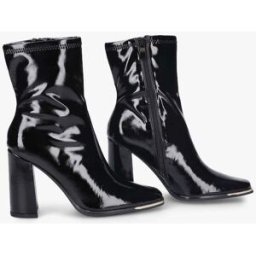stand-prive.com Bottines effet vinyle à talon - Noir noir 36 female