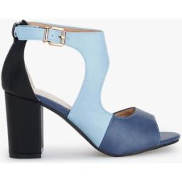 stand-prive.com Sandales simili tricolore - marine/bleu/noir marine-bleu-noir 36 female