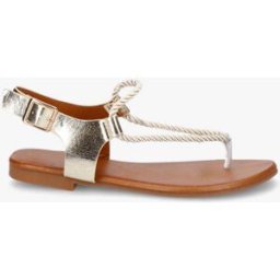 stand-prive.com Nu-pieds lanières en corde - Or or 36 female