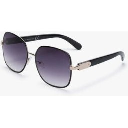 stand-prive.com Lunettes de soleil rondes oversize - Noir noir T.U female
