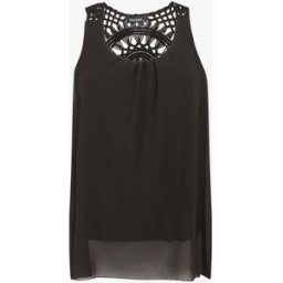 stand-prive.com Top ample uni à dos en crochet - Noir noir 36 female