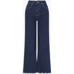 stand-prive.com Jean wide leg à bords effilochés - Bleu bleu 36 female