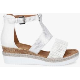stand-prive.com Sandales compensées effet python - Blanc blanc 36 female