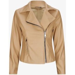 stand-prive.com Perfecto droit en simili à poche zippée décorative - Beige beige 36 female