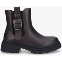 stand-prive.com Bottines en simili à cheville élastiquée et sanglé - Anthracite anthracite 36 female