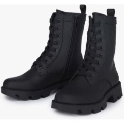 stand-prive.com Boots montantesà lacets et à gros crans - Noir noir 36 female