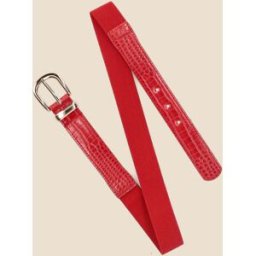 stand-prive.com Ceinture élastiquée effet croco - Rouge rouge T.U female