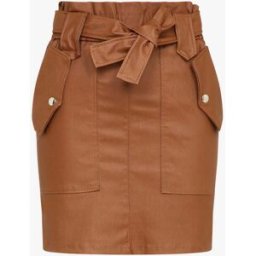 stand-prive.com Jupe paperbag en toile cirée - Marron marron L female