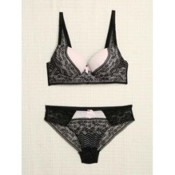 stand-prive.com Ensemble en dentelle et zig-zag - Noir/rose noir-rose 100C/42 female