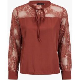 stand-prive.com Top à empiècement dentelle fleurie - Marron marron 36 female