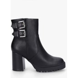 stand-prive.com Bottines en simili à double sangles - Noir noir 36 female