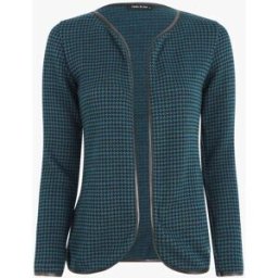 stand-prive.com Gilet ouvert imprimé pied de poule - Bleu canard bleu-canard 36 female
