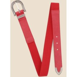 stand-prive.com Ceinture bi-matière à boucle classique - Rouge rouge T.U female
