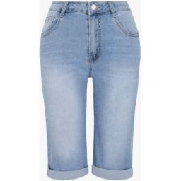 stand-prive.com Bermuda en jean à bords retroussables - Bleu clair bleu-clair 34 female