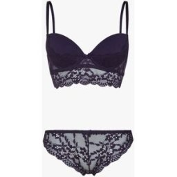 stand-prive.com Ensemble bustier bi matière - bleu nuit bleu-nuit 100C/42 female