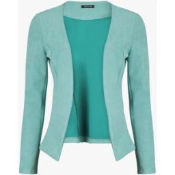 stand-prive.com Blazer uni en suédine - Turquoise turquoise 36 female