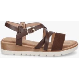 stand-prive.com Sandales en simili à bride en suédine - Marron marron 36 female