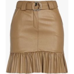 stand-prive.com Jupe en simili à bord gaufré - Camel camel 36 female