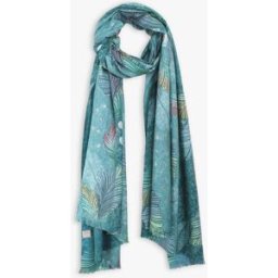 stand-prive.com Echarpe motif feuilles à franges - Vert vert T.U female