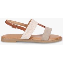 stand-prive.com Nu-pieds bi-matière à bijou rectangle - Taupe taupe 36 female