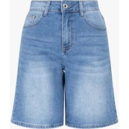 stand-prive.com Bermuda en jean délavé coupe droite - Bleu bleu 36 female