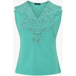 stand-prive.com Top uni sans manches col en crochet - Turquoise turquoise 36 female