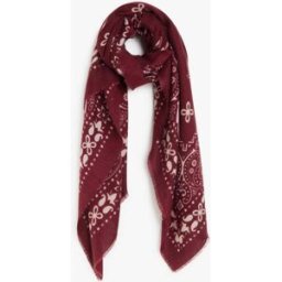 stand-prive.com Echarpe rectangulaire à motif bandana - Bordeaux bordeaux T.U female