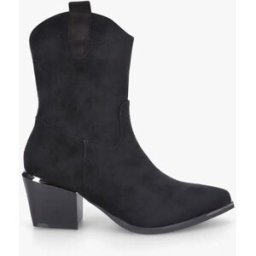 stand-prive.com Bottines style santiag en suédine - Noir noir 36 female