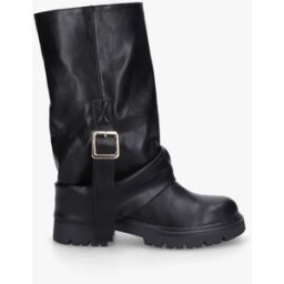stand-prive.com Bottines à revers et sanglées en simili - Noir noir 36 female