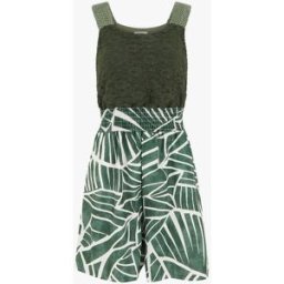 stand-prive.com Combishort imprimé graphique à bustier en dentelle - Kaki kaki 36 female