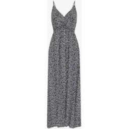 stand-prive.com Robe longue empire imprimé marguerites - Noir noir 36/38 female