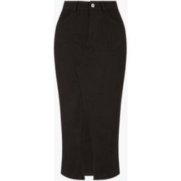stand-prive.com Jupe fourreau uni en jean - Noir noir 36 female