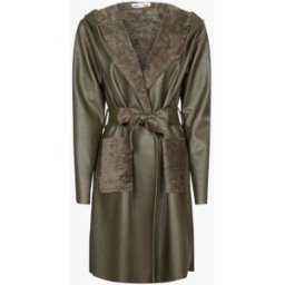 stand-prive.com Veste droite style cuir retourné - Kaki kaki 36 female