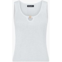 stand-prive.com Débardeur irisé à col bijou - Blanc blanc T.U female