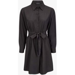 stand-prive.com Robe chemise ample à ceinture - Noir noir 36 female