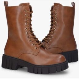 stand-prive.com Boots montantes basiques à lacets - Camel camel 36 female