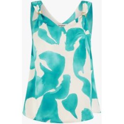 stand-prive.com Top satiné imprimé fantaisie à bretelles bijoux - Turquoise turquoise 36 female