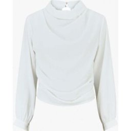 stand-prive.com Blouse unie à col bénitier montant - Blanc blanc 36 female