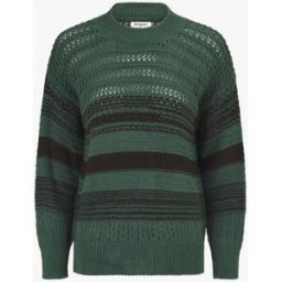 stand-prive.com Pull en maille ajourée et rayures - Vert forêt vert-foret 36/38 female