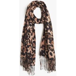 stand-prive.com Foulard épais imprimé léopard et cœurs nacrés - Beige beige T.U female