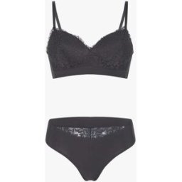 stand-prive.com Ensemble lingerie en dentelle sans couture - Noir noir 100C/42 female