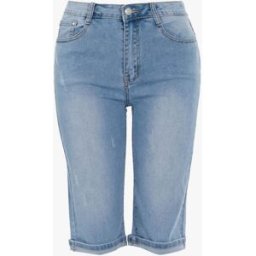 stand-prive.com Bermuda éraflé coupe droite - denim - bleu denim bleu-denim 38 female
